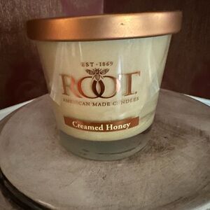 Root- Creamed Honey Candle - Cream and Gold. NWOT- 2 Available - Never Lit -